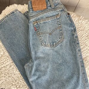 Vintage Levi’s Size 11 High Rise Red Tab U.S.A Light Wash Straight Leg Jeans
